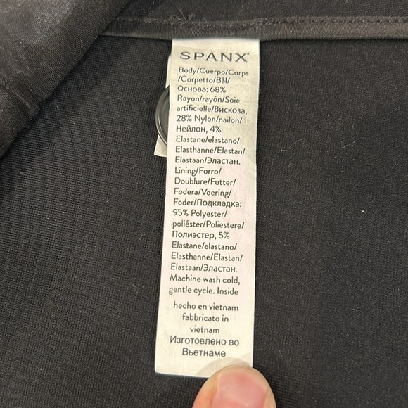 Spanx The Perfect Oversized Collarless Blazer Ponte Black XL - Picture 10 of 16